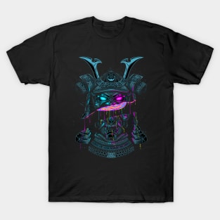 Samurai mask liquid cut T-Shirt